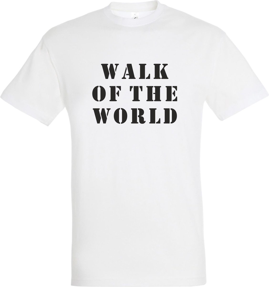 T-shirt Walk of the world |Wandelvierdaagse | vierdaagse Nijmegen | Roze woensdag | Wit | maat M